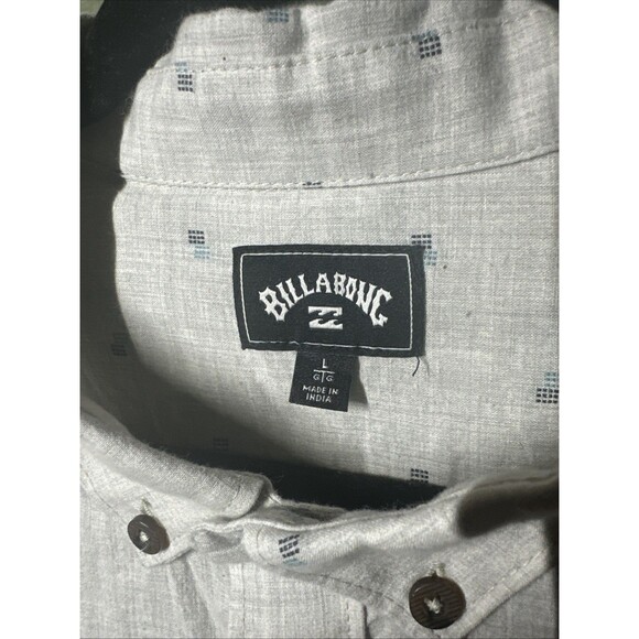 Billabong All Day Jacquard Geometric Button Down Shirt Men's Large - Picture 3 of 5